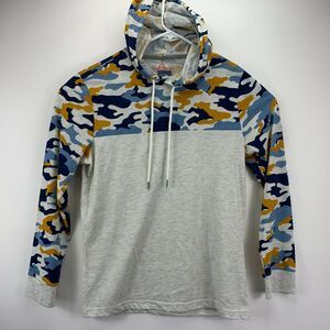American Rag Mens Camo Blocked Thin Hoodie T-Shirt Gray Multicolor S